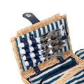 Cos de picnic 4 persoane Orlando, Homla, 40x28x20 cm, rachita/inox, natur