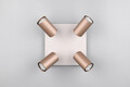 Plafoniera Marley, TRIO, 24x24x15 cm, 35W, 4x GU10, metal, alb/bronz