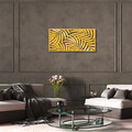 Decoratiune de perete, Decorative Panel 4, Metal, 100 x 48 cm, Auriu