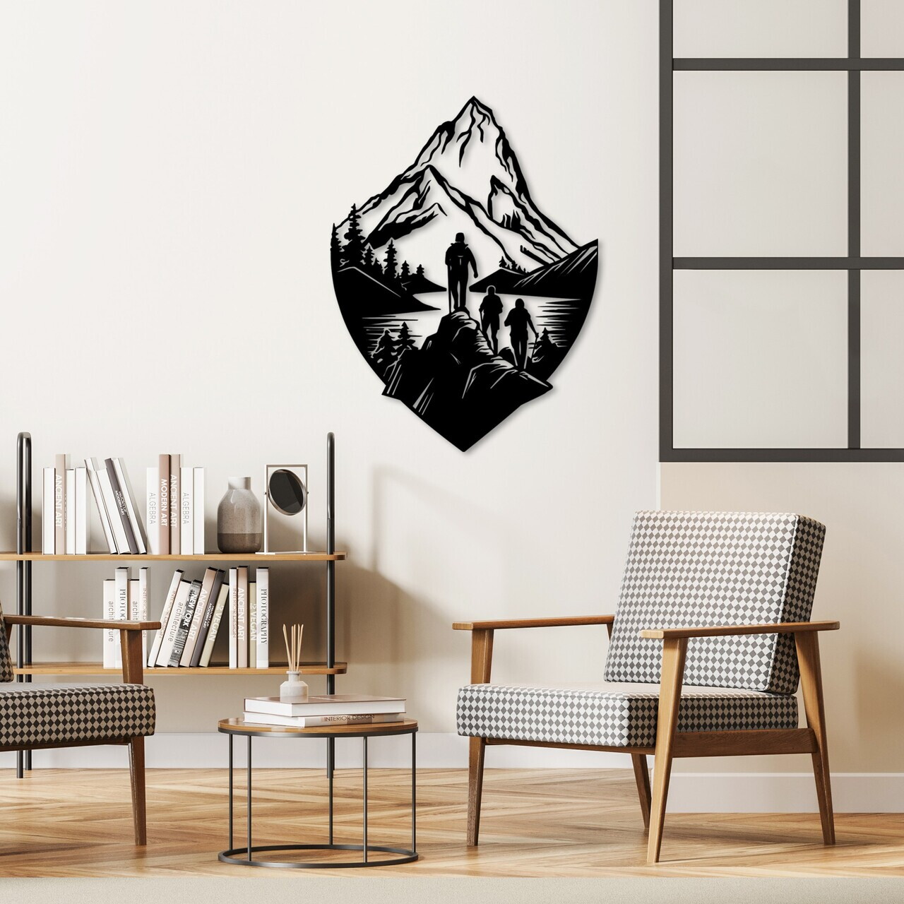 Decoratiune de perete, Unconquered Peak, Dimensiune: 70 x 53 cm, Negru — imaginea 3