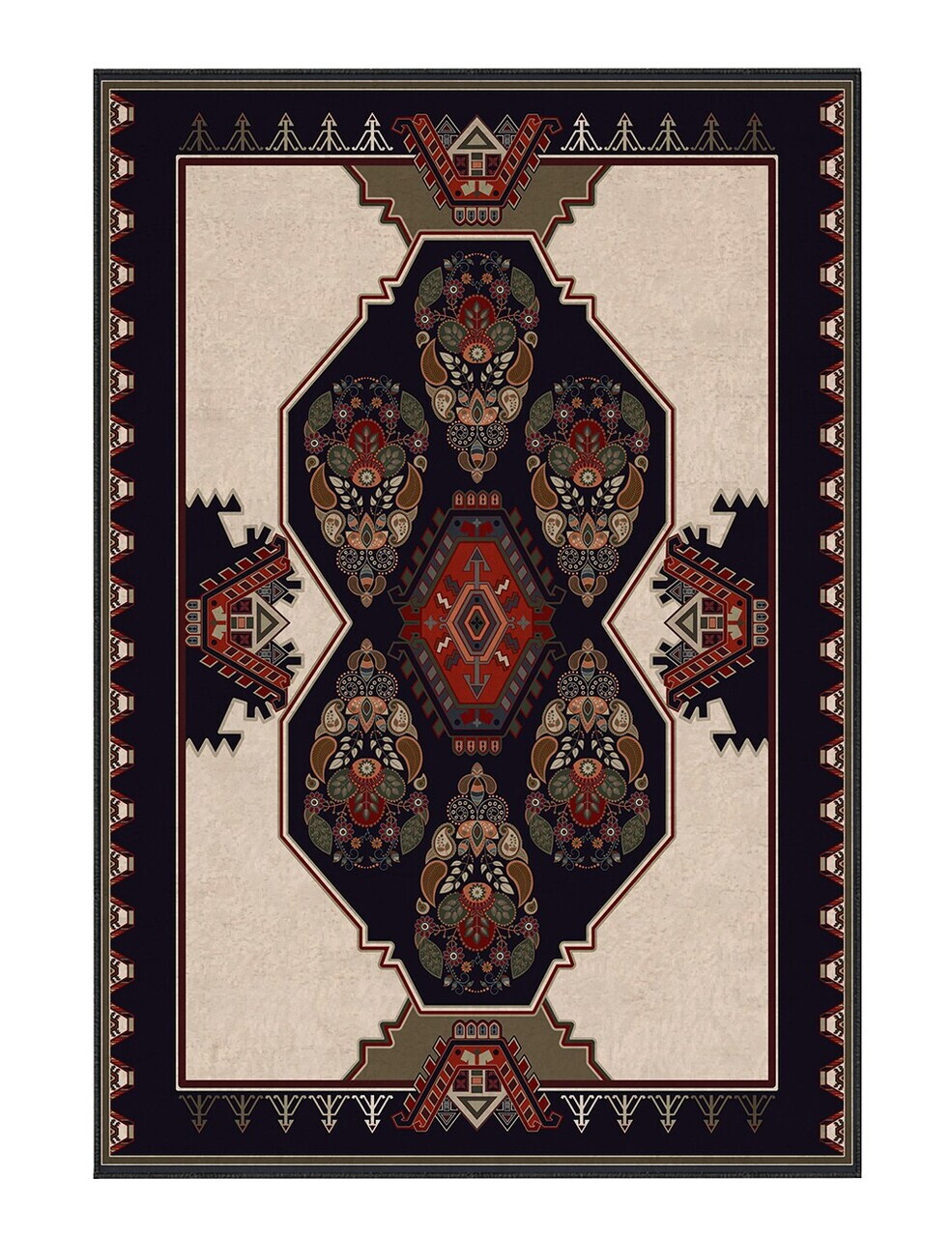Covor, HM-CRP25-43, 100x140 cm, Poliester, Multicolor — imaginea 4