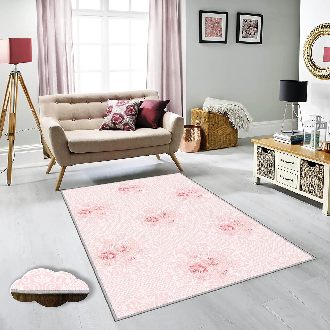 Covor Eexfab1035-2 100x150 cm Poliester Multicolor
