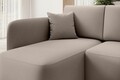 Coltar extensibil stanga 3 locuri ELTAP, Hadson, 206x150x89 cm, lemn/poliester, bej inchis