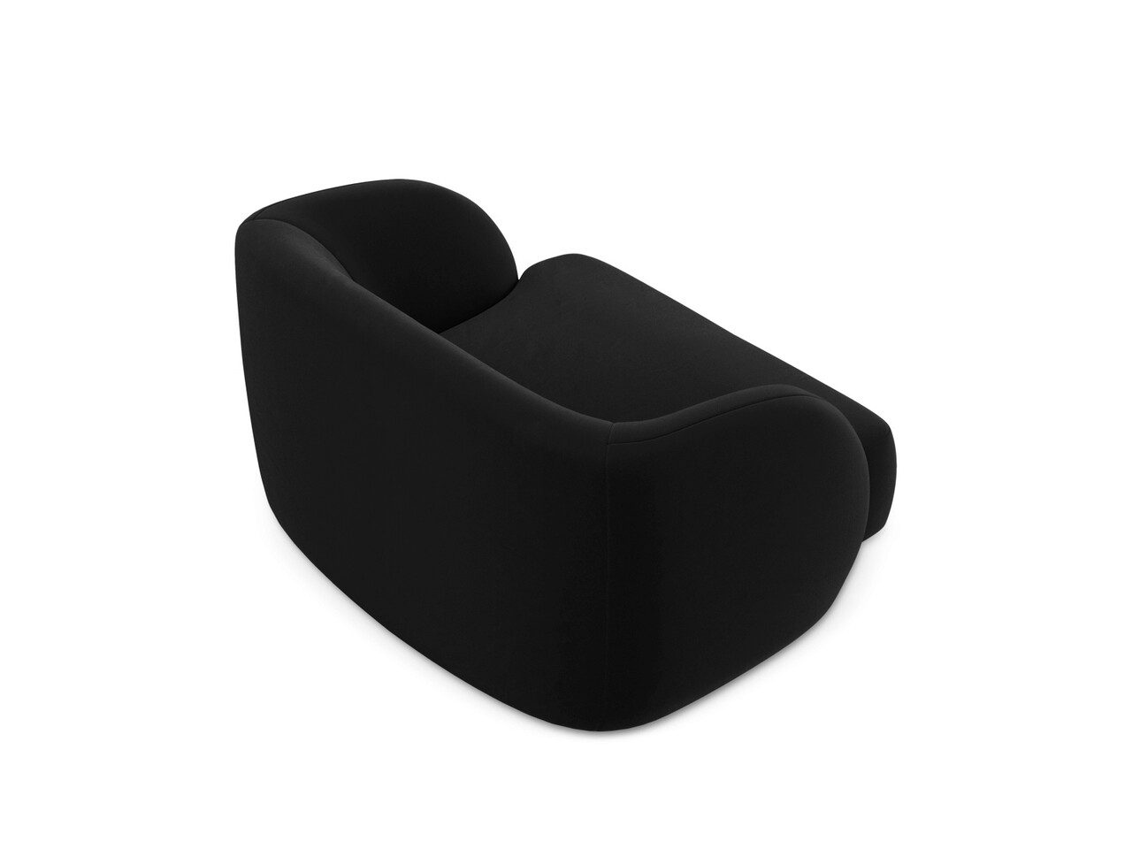 Fotoliu, Miley, Micadoni Home, BL, 109x85x74 cm, catifea, negru - 2 | YEO