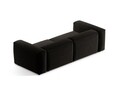 Canapea 3 locuri, Bergamo, Cosmopolitan Design, 264x108x70 cm, tesatura structurata, negru