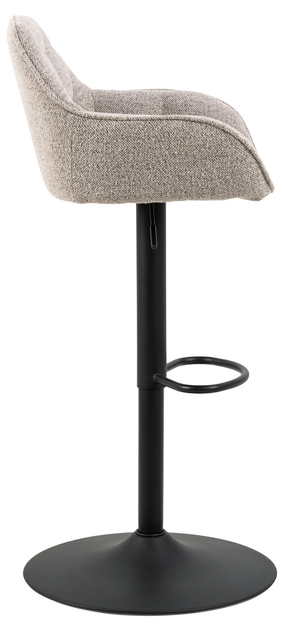 Scaun de bar Brooke, Actona, 52x52x109 cm, rotativ, tesatura Boucle/otel, bej - view 5