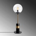 Lampa de masa, Fulgor, 942FLG1854, Metal, Negru/Maro antic