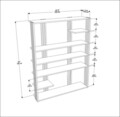 Corp biblioteca, Zena Home, Jenny, 120x160x29.6 cm, PAL, Verde