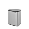 Cos de gunoi, Brabantia, Bo Small, 12 L, 23x29.5x37.5 cm, otel, argintiu