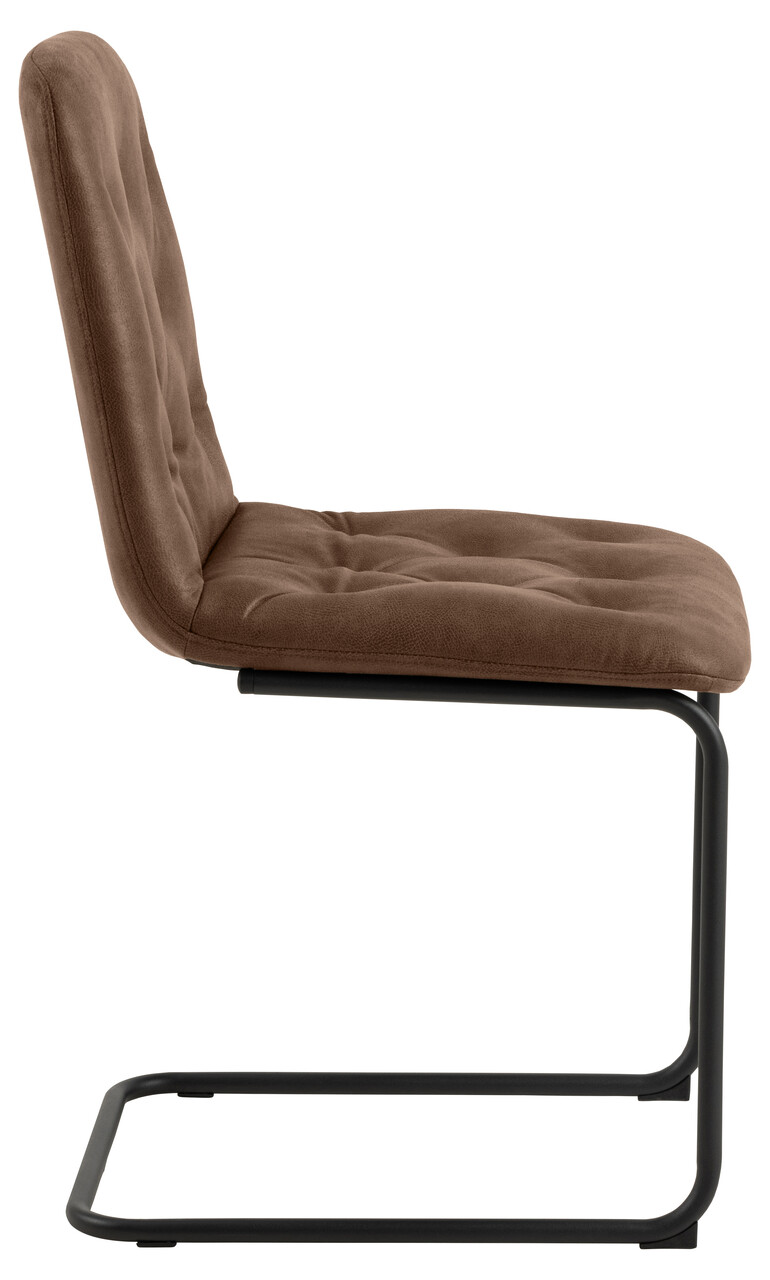 Scaun Kira, Actona, 48x56x92 cm, poliester/piele ecologica/otel, maro - view 7