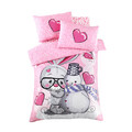 Lenjerie de pat pentru copii, Love, Patik, Bumbac Ranforce