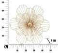 Decoratiune de perete Flower, Mauro Ferretti, 50 x 47 cm, fier, auriu