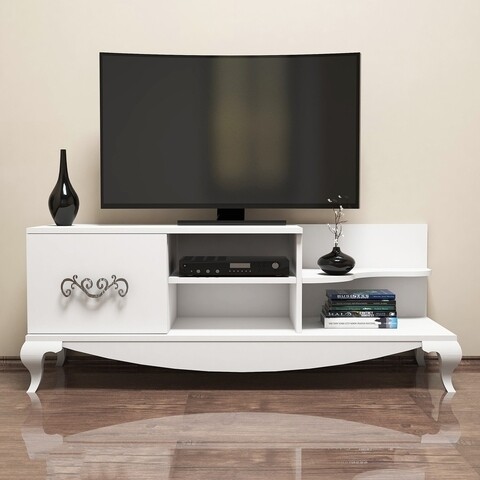 Comoda TV Sultan, Hommy Craft, 130x45x50.6 cm, alb 130x45x50.6