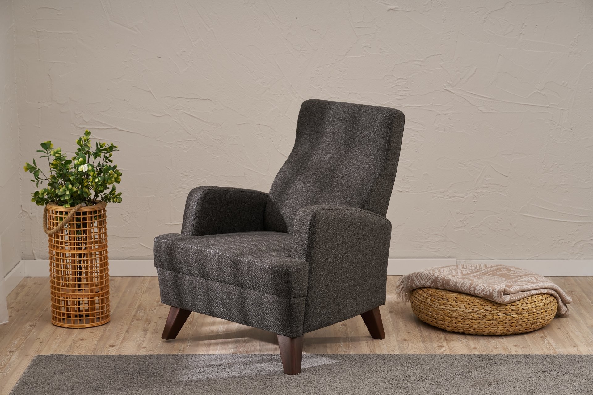 Fotoliu, Atelier del Sofa, 825BLC5242, Lemn, Antracit