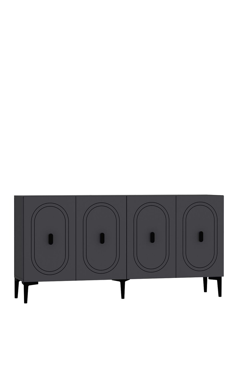 Consola, Hanah Home, Weny, 150x75x35 cm, PAL , Antracit - view 4