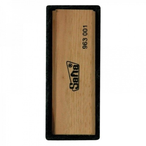 Burete pentru sters tabla, safta, 15 x 7 x 5 cm, lemn/pasla