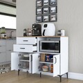 Dulap multifunctional, Rani, JE166, Alb/Maro