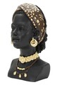 Statueta decorativa, Massai Woman, Mauro Ferretti, 19 x 18.5 x 30 cm, polirasina, negru/multicolor