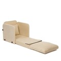 Canapea extensibilă cu 1 loc, Futon, 859FTN2879, Metal , Crem