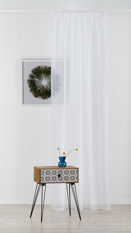 Perdea Imagine, Voal simplu, 140x245 cm, poliester, alb
