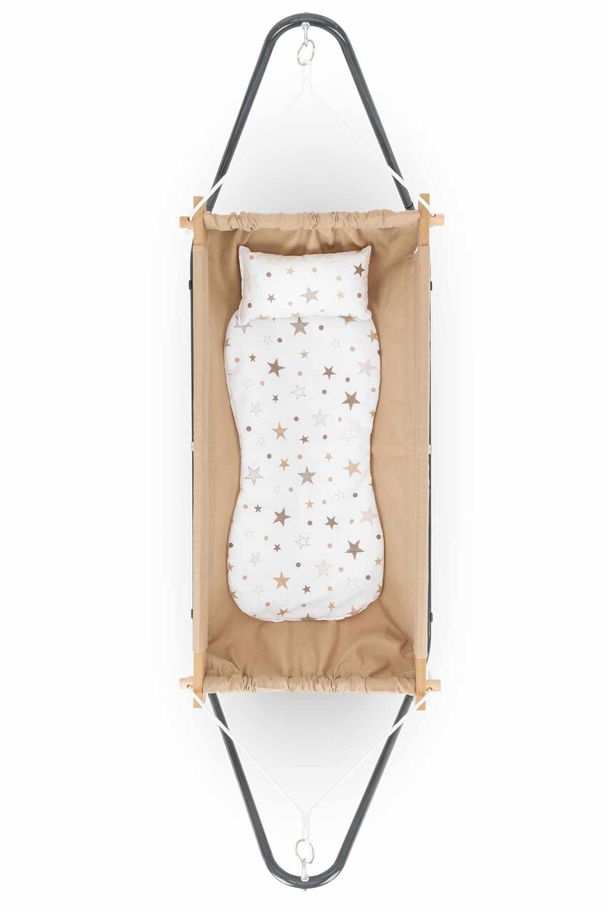 Hamac pentru bebelusi, Wallxpert, Cozy Nest, Maro - imagine 3