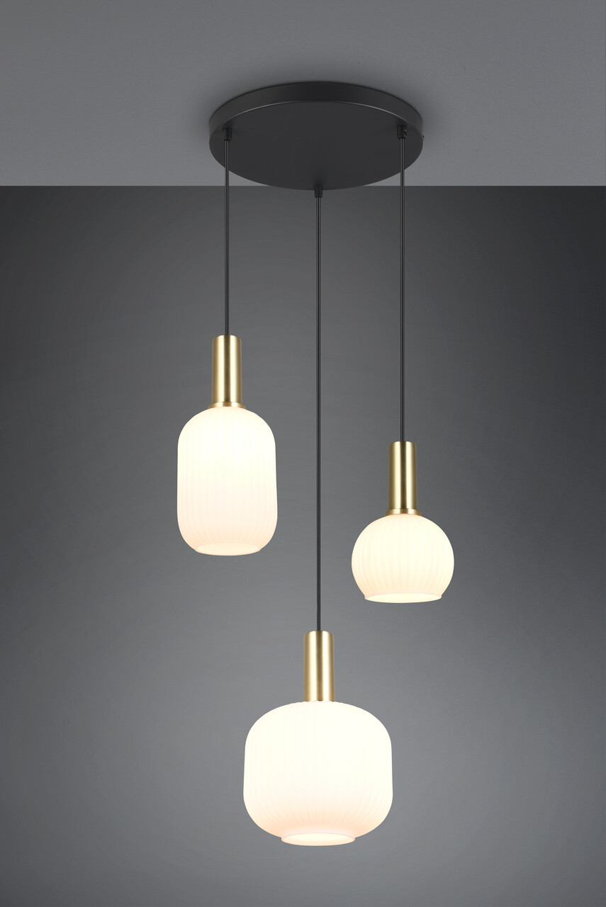 Lustra Diva, TRIO, 38.5x30x150 cm, 10W, 3x E27, metal, multicolor