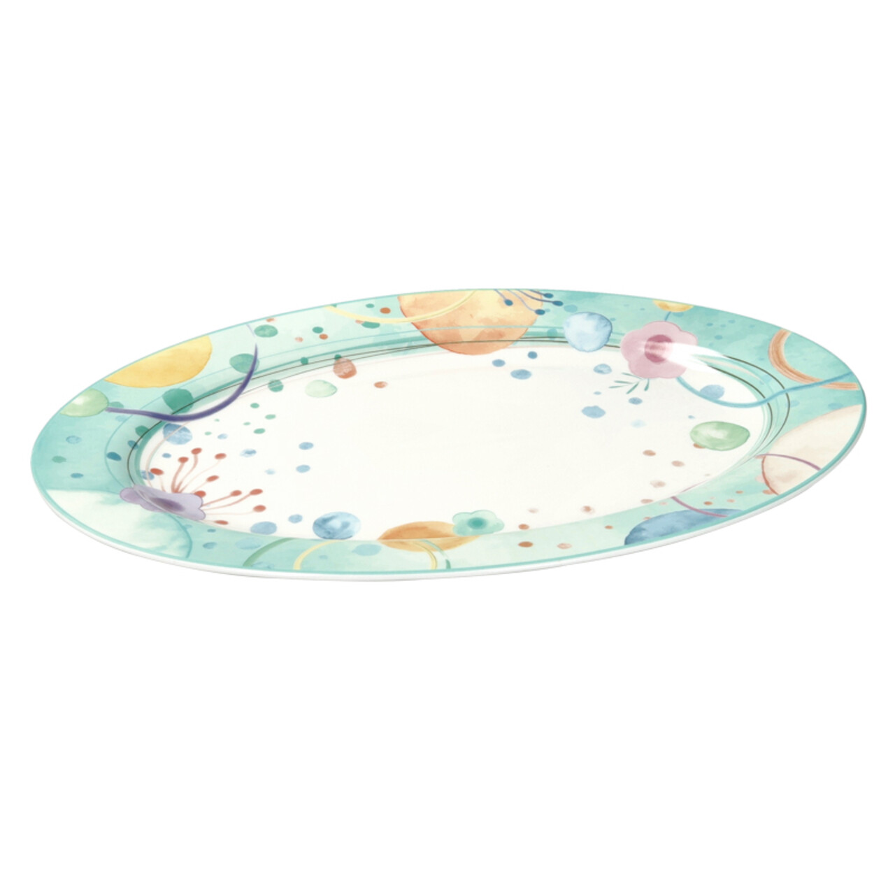 Platou pentru servire, Bollicine, Brandani, 35x24 cm, portelan New Bone China - imagine 2