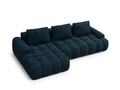 Coltar extensibil stanga 3 locuri, Linz, Cosmopolitan Design, 275x142x84 cm, catifea, albastru petrol inchis