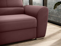 Coltar extensibil stanga 3 locuri ELTAP, LT-24VE, Siber, 270x186x93 cm, lemn/poliester, roz inchis