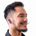 Casti fara fir cu carcasa de incarcare Grey InnovaGoods, Bluetooth 5.0, control tactic, USB-C, albastru