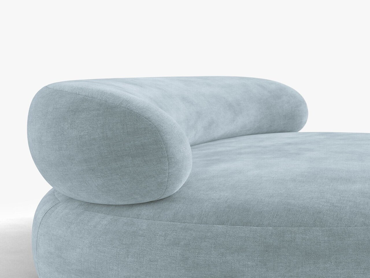 Fotoliu, Aura, Micadoni Home, 84x91x73 cm, tesatura Chenille, albastru pastel — imaginea 7