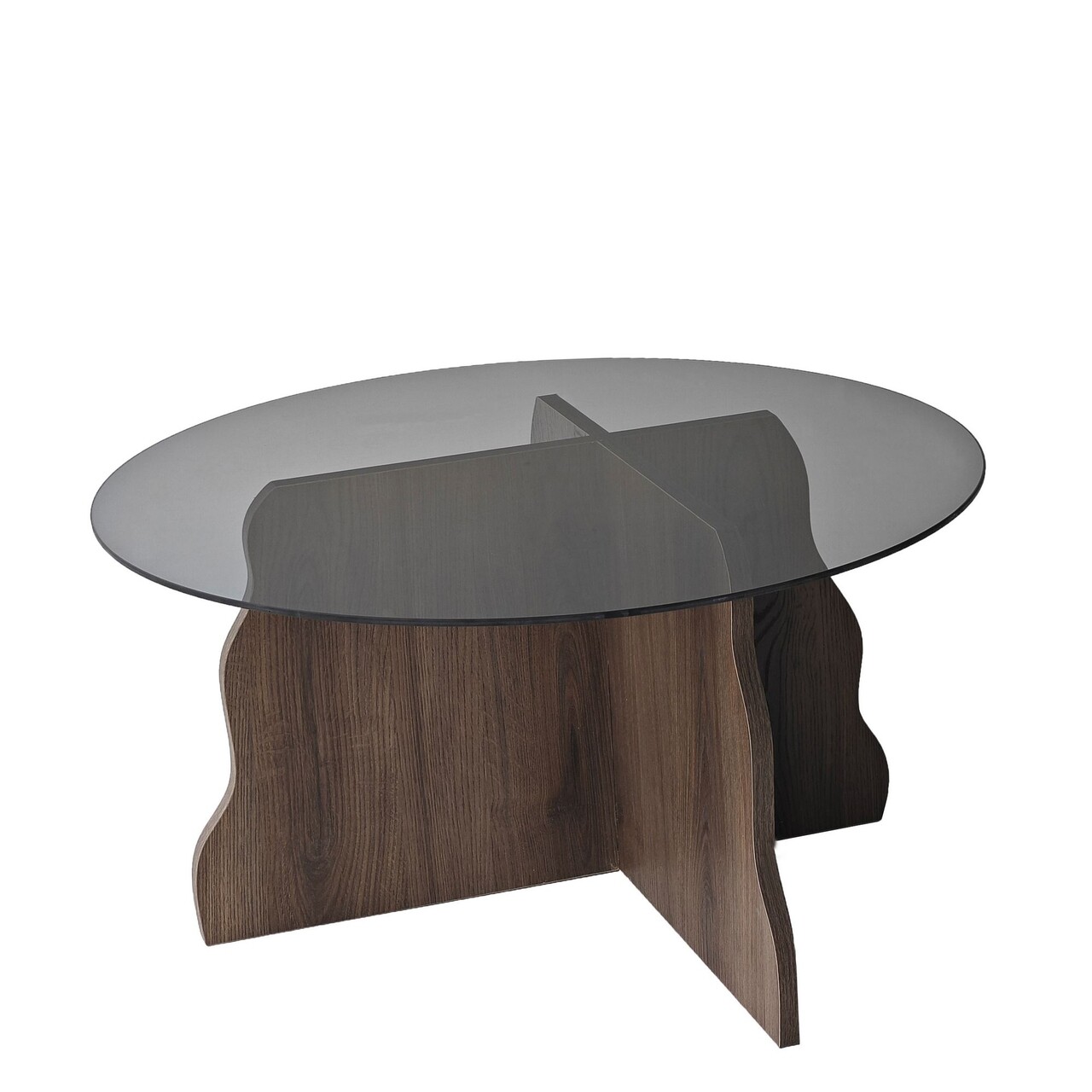 Masuta de cafea, Hanah Home, Butterfly, 75x40x75 cm, Nuc / Fume - view 9