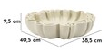 Vas decorativ Stons, Mauro Ferretti, 40.5x38.5x9.5 cm, polirasina, crem