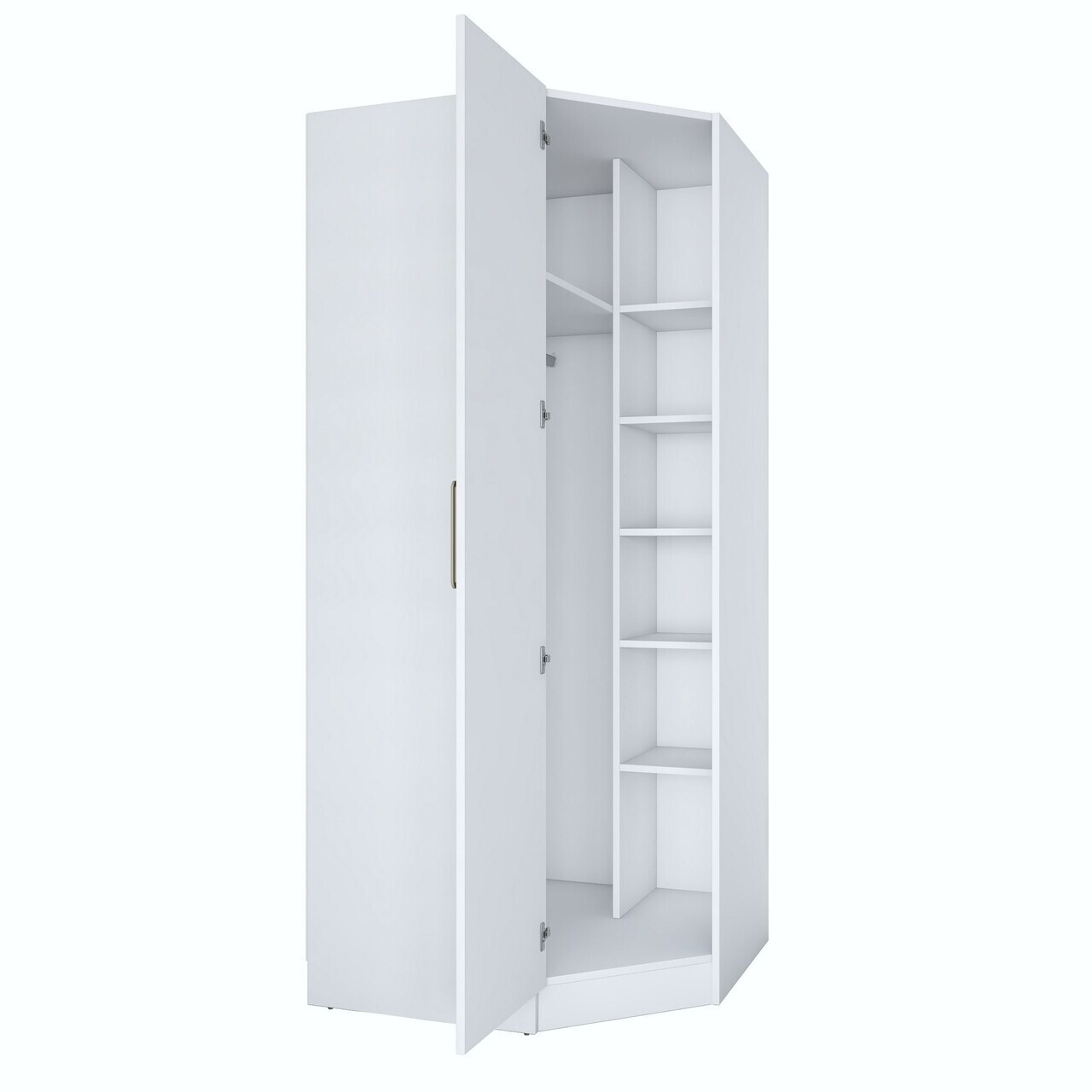 Dulap pentru haine, Hanah Home, BA140, 91x210x57.5 cm, PAL melaminat, Alb - view 9