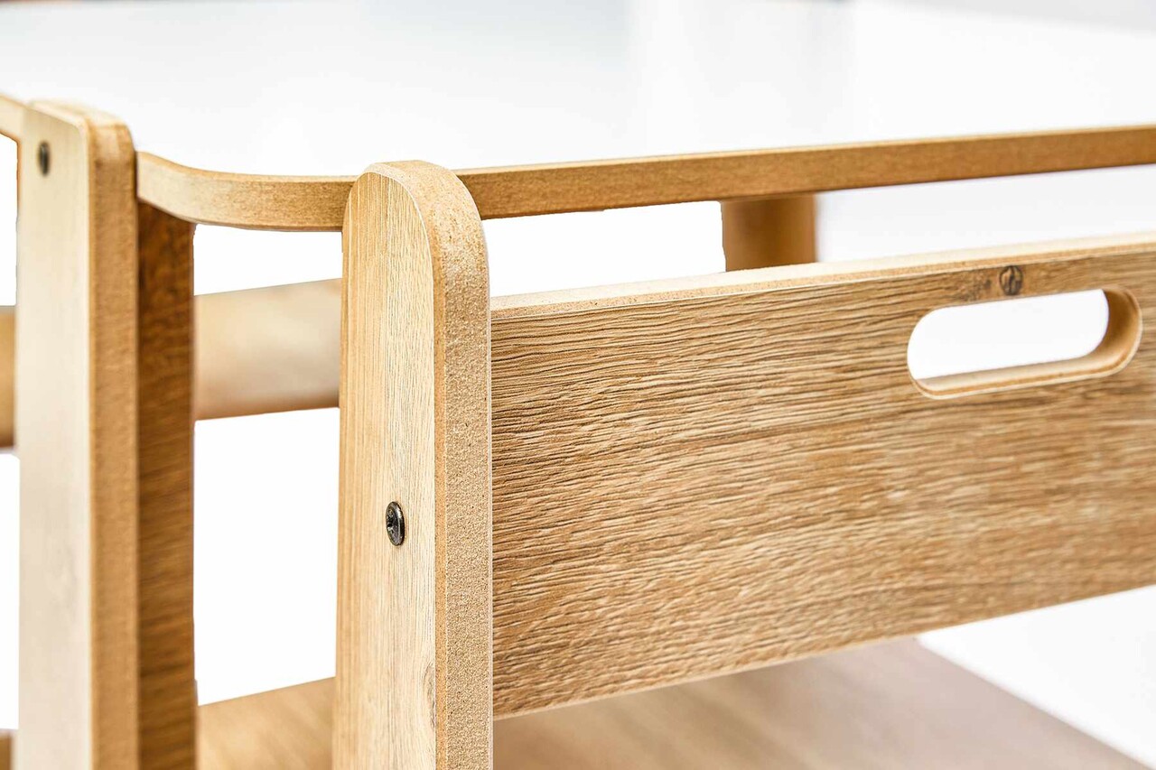 Set masa si scaun pentru copii, Hanah Home, Crane 1 St 1 Ch, Alb / Natural - view 2