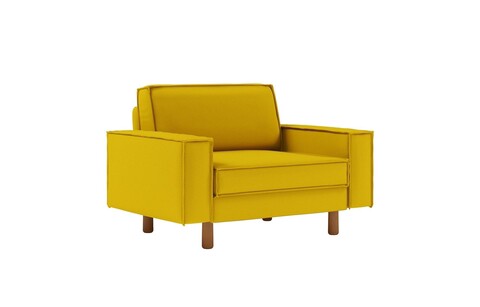 Fotoliu, Atelier del Sofa, 918CMF1211, Cadru: 100% OȚEL, Floarea-soarelui / Nuc