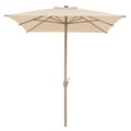 Umbrela dreptunghiulara cu manivela, Calpe, L.200 l.300 H.259 cm, aluminiu, sampanie/bej