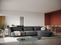 Coltar dreapta 4 locuri, Tulum, Cosmopolitan Design, 255x156x70 cm, catifea, gri