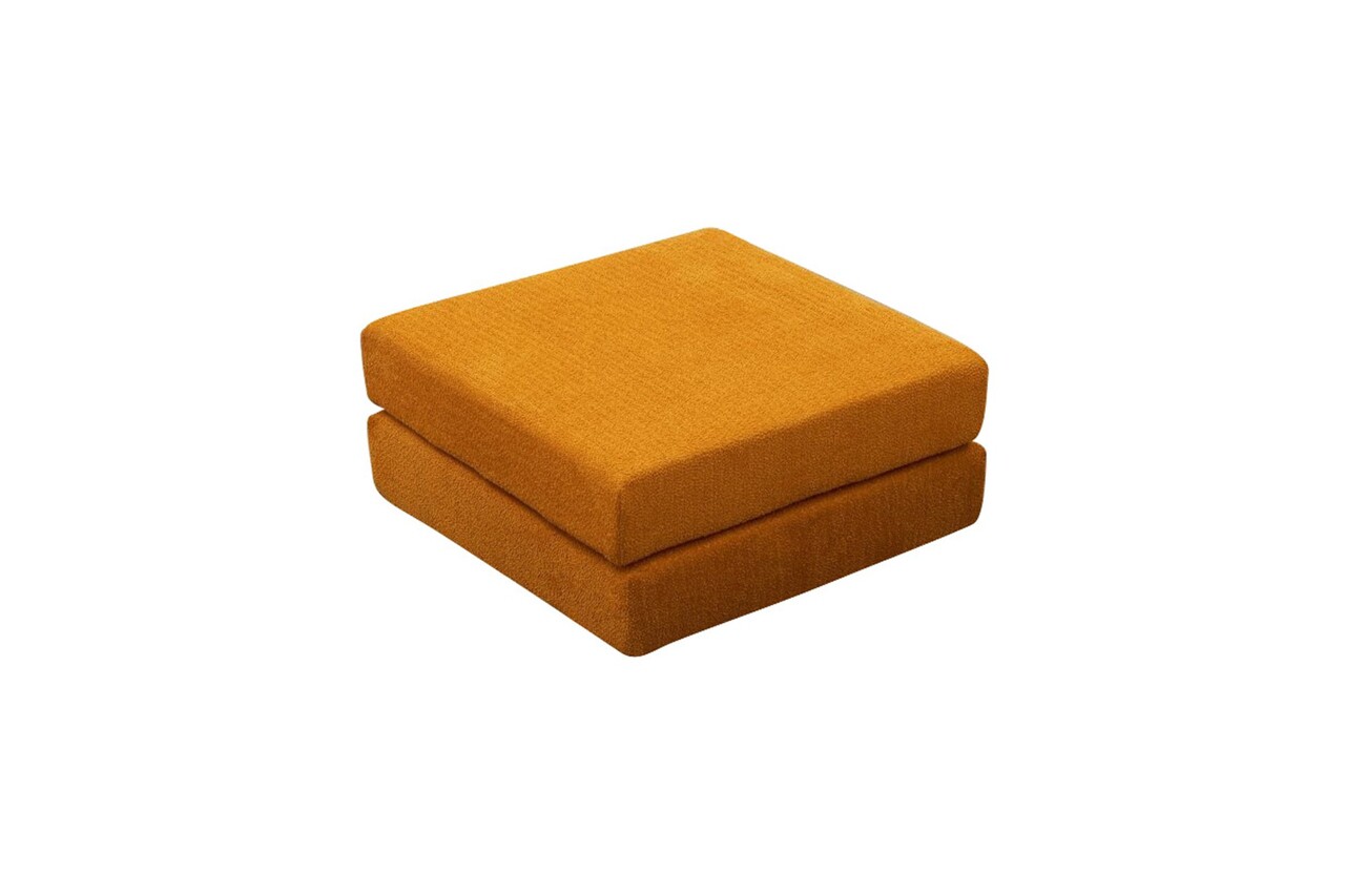 Taburet, Atelier del Sofa, 825BLC5228, Tesatura Chenille, Portocaliu - view 2