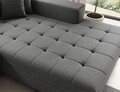 Coltar extensibil dreapta 4 locuri ELTAP, Sol-25, Solange, 292x196x84 cm, lemn/poliester, gri