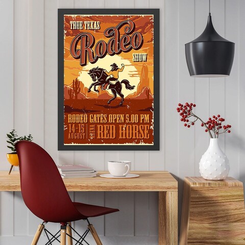 Tablou decorativ, Rodeo (55 x 75), MDF , Polistiren, Multicolor Colton