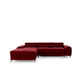 Coltar extensibil stanga 3 locuri ELTAP, LT-25VE, Grayson, 278x205x92 cm, lemn/poliester, rosu inchis