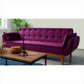 Set canapea extensibilă, Unique Design, 867UNQ1594, Lemn de carpen, Rosu claret