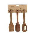 Set 3 ustensile de bucatarie Mooka, Homla, 22 cm, lemn, natur
