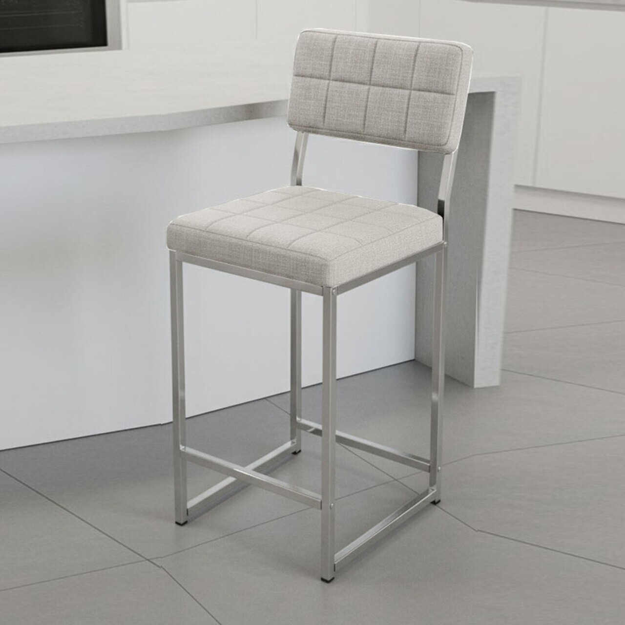 Scaun de bar, Hanah Home, Retro 66, 40x98x40 cm, Crem — imaginea 3