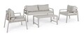 Set mobilier de gradina 4 piese, Lorillard, Bizzotto, ivoriu