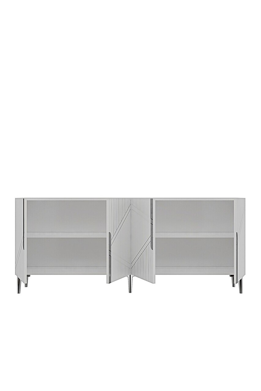 Consola, Hanah Home, Evva 150, 125x75x32 cm, Alb / Argintiu — imaginea 8
