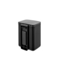 Cos de rufe, Brabantia, Bo Small, 7 L, 20.7x24.2x31.7 cm, otel, negru mat