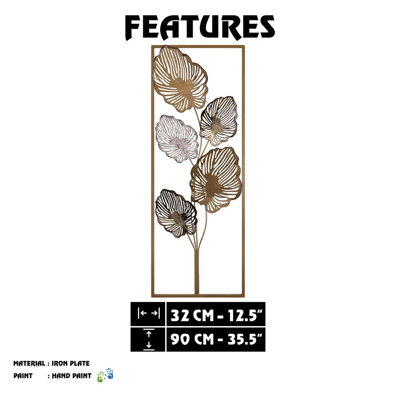 Decoratiune de perete, Umut, Metal, Grosime: 0,6 mm, Multicolor — imaginea 8