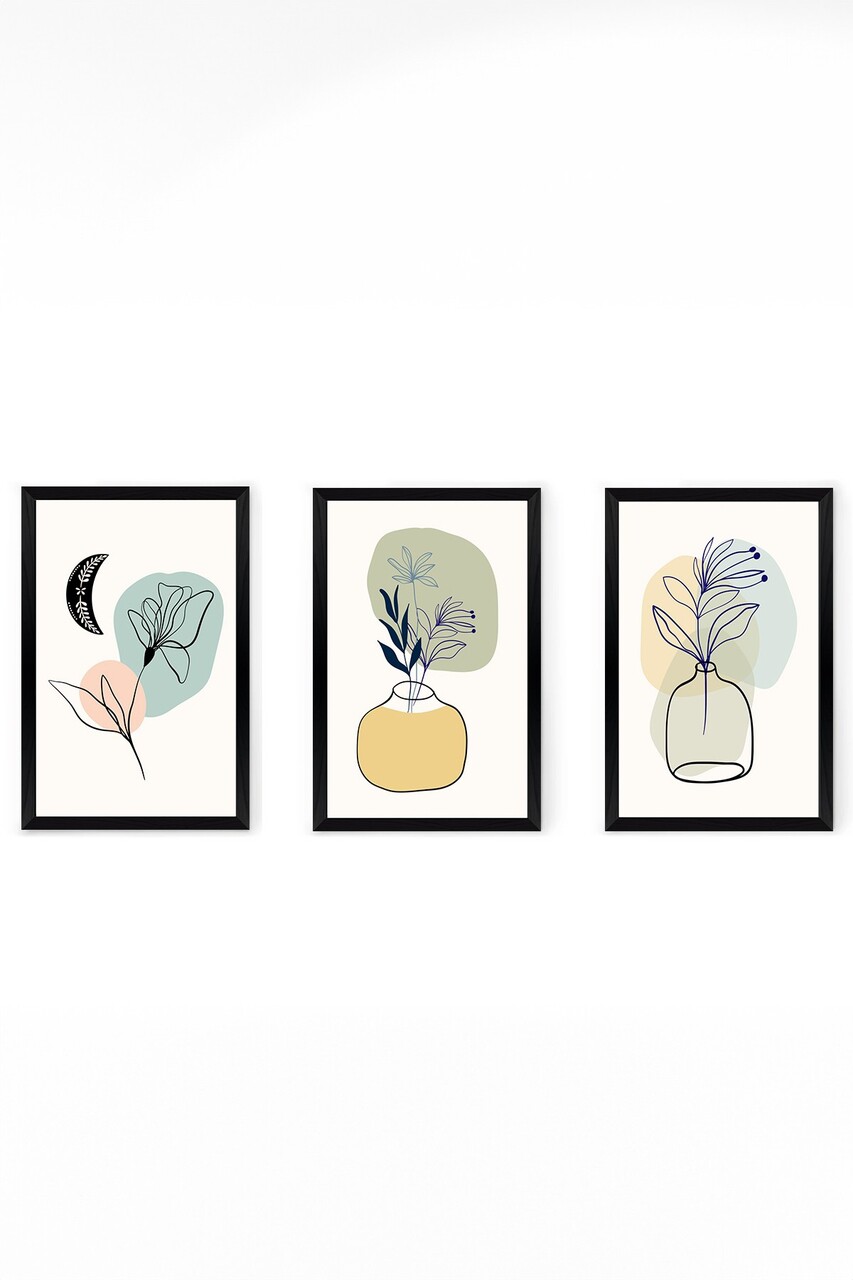 Set 3 tablouri decorative, Artsycllct18, Fără ramă, Multicolor — imaginea 2